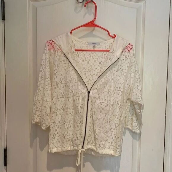 Mystree Tops - Cream Lace Jacket S 